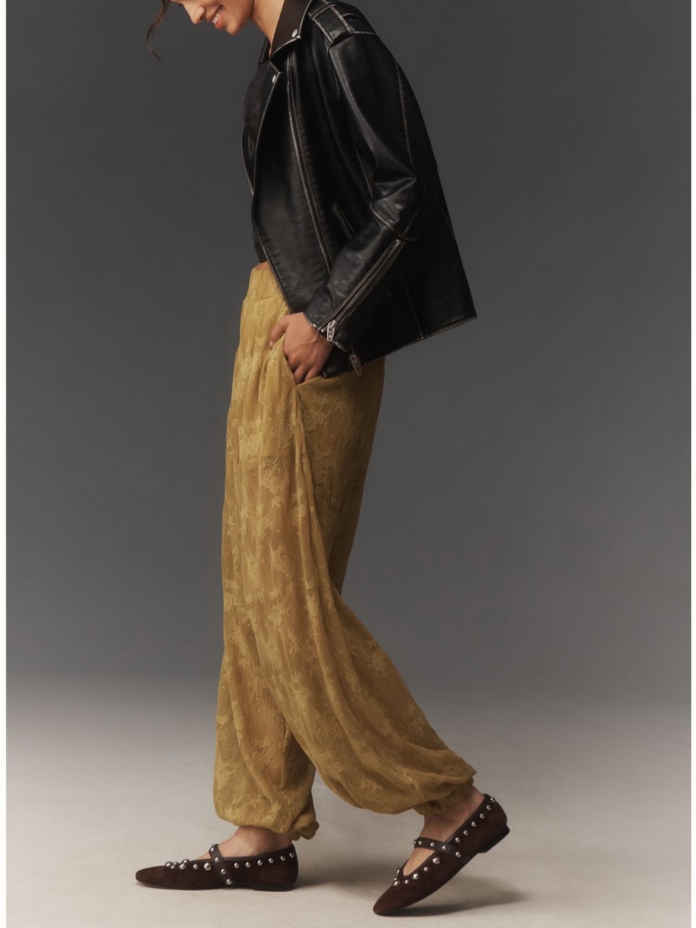 MAEVE➕ANTHROPOLOGIE Sheer Lace Balloon Pants NWT - Picture 3 of 9